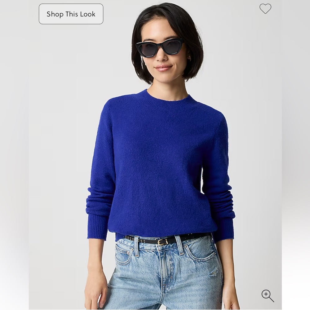 J. Crew Factory Women's Bright Blue Crewneck Sweater